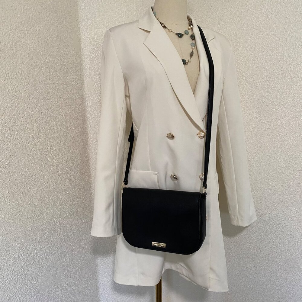 Kate Spade New York Laurel Way Carsen Leather Cross-body Bag Black Casual Glam